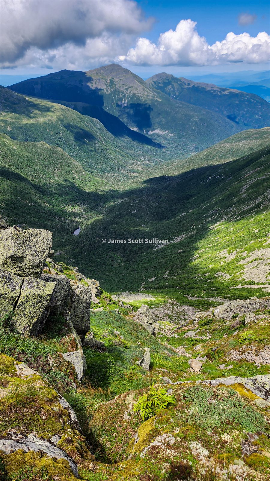 View across the Presidential Range in New Hampshire.