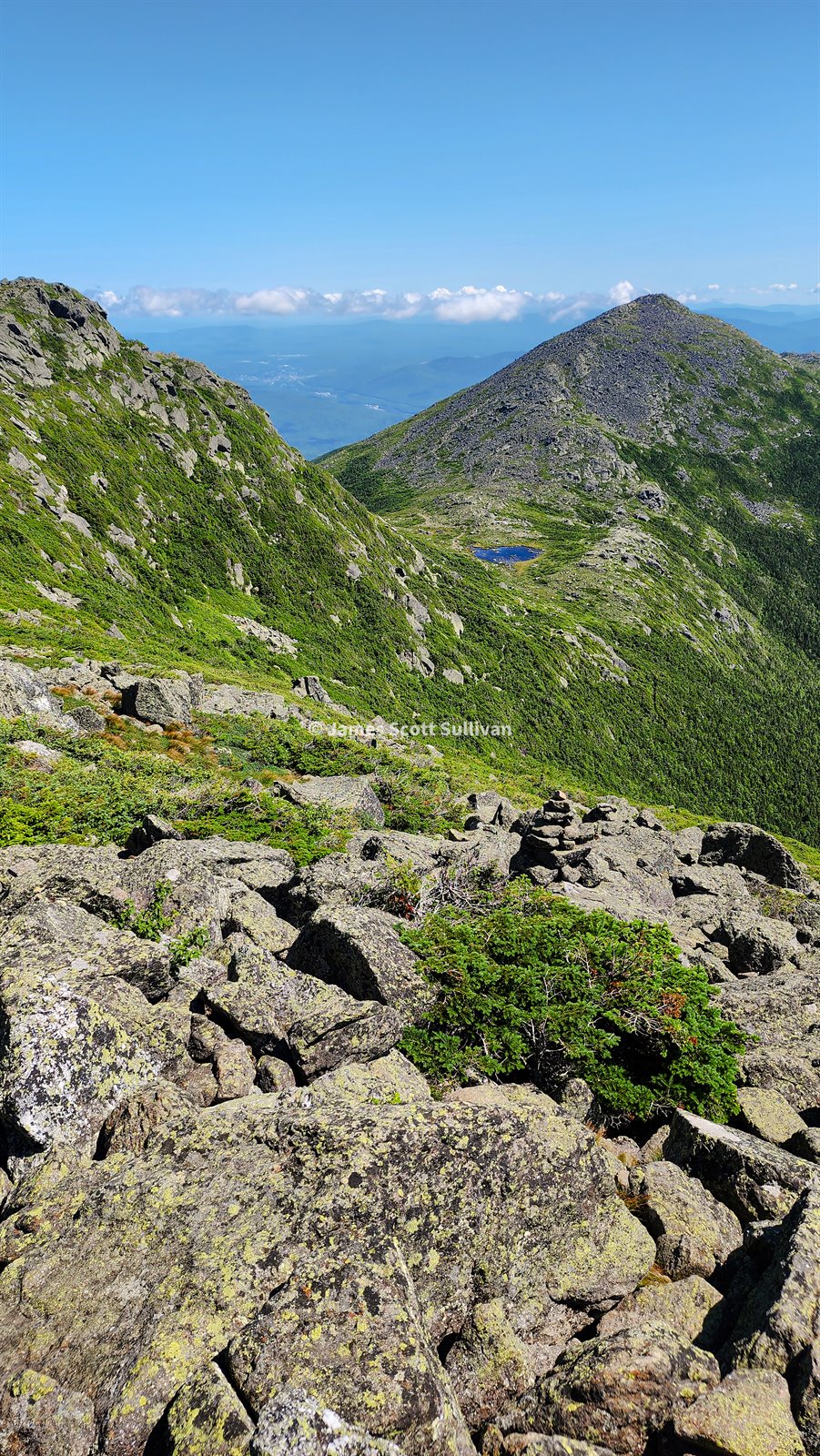 Star Lake below the ridge between Mount Madison and Mount Adams in New Hampshire.